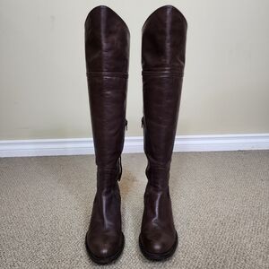 Spanish Leather Riding Boots Equestrian Tassel Size 7.5 Rich Chocolate Brown